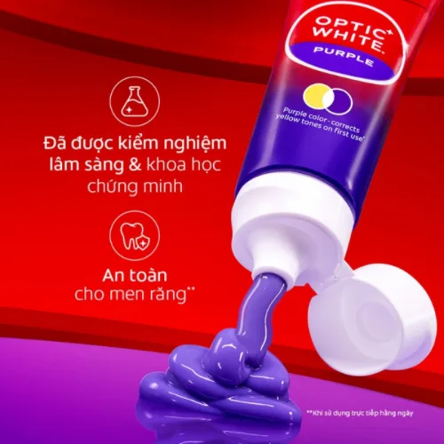 Colgate Optic White Purple 150g – Kem Đánh Răng