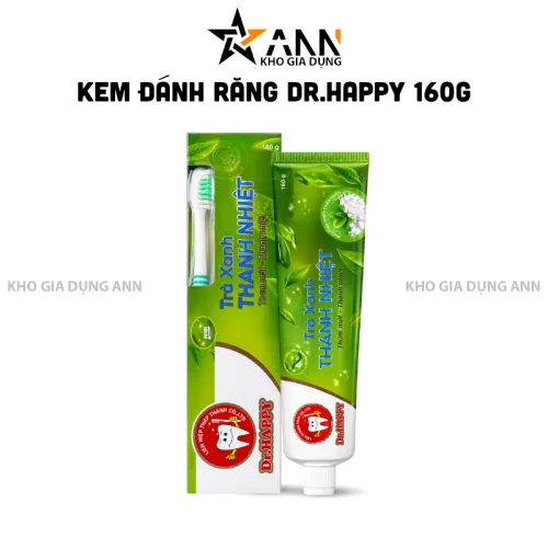 Bộ Kem Đánh Răng DR HAPPY Trà Xanh 160g Kèm Bàn Chải