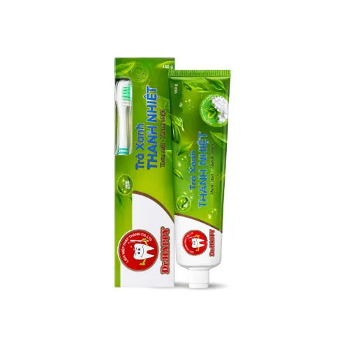 Bộ Kem Đánh Răng DR HAPPY Trà Xanh 160g Kèm Bàn Chải