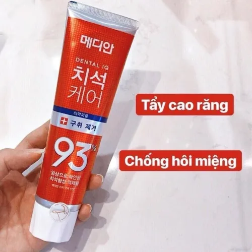 Nguồn hàng sỉ kem Đánh Răng Median Màu Đỏ Dental IQ 93% Tartar Toothpaste Badbreath 120g