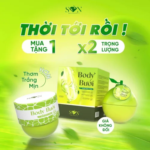 Mỹ phẩm SON Group: Kem Body Bưởi ưu đãi mua 1 tặng 1