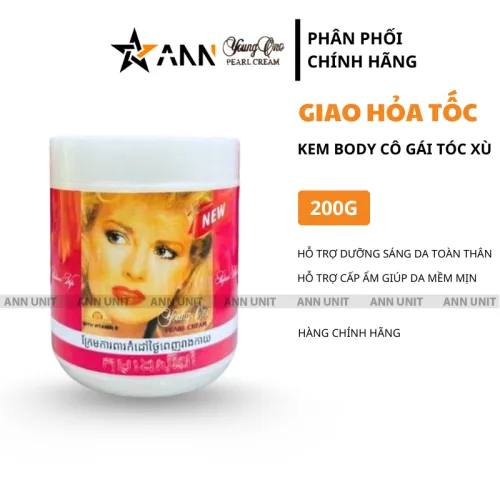 Chỗ sỉ kem Body Kích Trắng Cô Gái Tóc Xù 200g - Hỗ Trợ Cấp Ẩm Dưỡng Sáng Da Mịn Màng