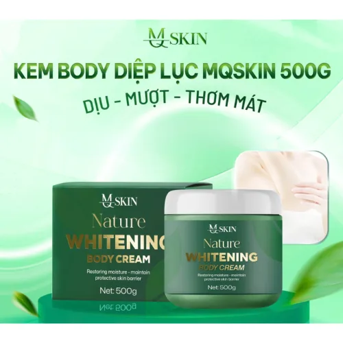 Chuyên sỉ kem Body Diệp Lục Mq Skin 500g - Kem Body Mqskin Nature Whitening Body Cream Chính Hãng