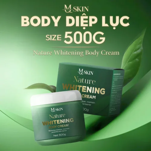 Chuyên sỉ kem Body Diệp Lục Mq Skin 500g - Kem Body Mqskin Nature Whitening Body Cream Chính Hãng