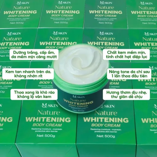 Chuyên sỉ kem Body Diệp Lục Mq Skin 500g - Kem Body Mqskin Nature Whitening Body Cream Chính Hãng