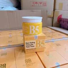 Kem body B5 Hatagold Cosmetics dưỡng sáng da, màu kem, 100g