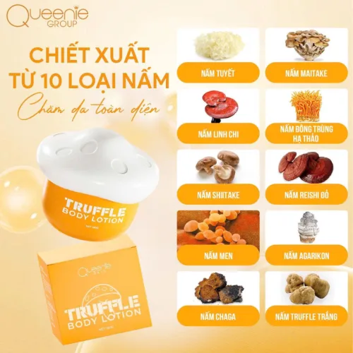 Chuyên sỉ kem Body Nấm Queenie Skin 180g - Tặng 1 Tẩy Tế Bào Chết Queenie Skin 50g