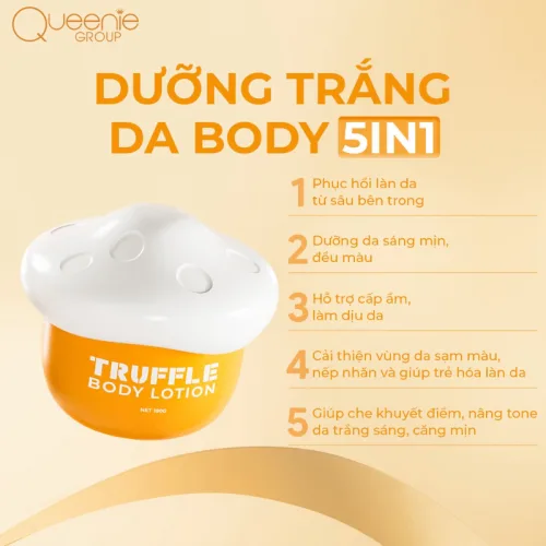 Chuyên sỉ kem Body Nấm Queenie Skin 180g - Tặng 1 Tẩy Tế Bào Chết Queenie Skin 50g
