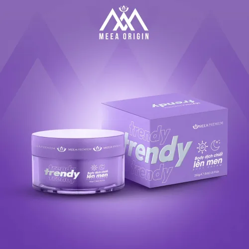Kem body Trendy Meea Origin dịch chiết lên men, kèm gói ủ bơ