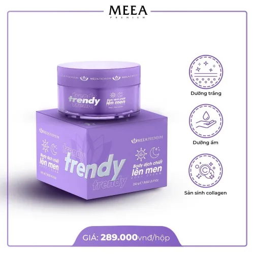 Kem body Trendy Meea Origin dịch chiết lên men, kèm gói ủ bơ