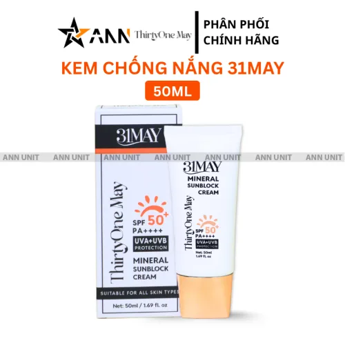 31May Mineral Sunblock Cream SPF50+ PA++++ 50ml