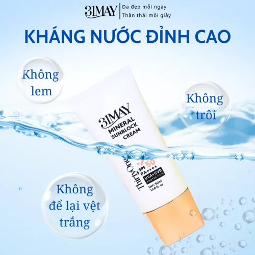 31May Mineral Sunblock Cream SPF50+ PA++++ 50ml