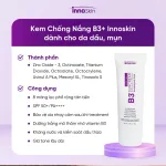 Chuyên sỉ kem Chống Nắng B3 InnoSkin Màu Tím Cho Da Dầu
