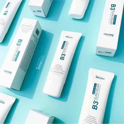 Shop sỉ kem Chống Nắng B3 InnoSkin Màu Xanh Cho Da Khô