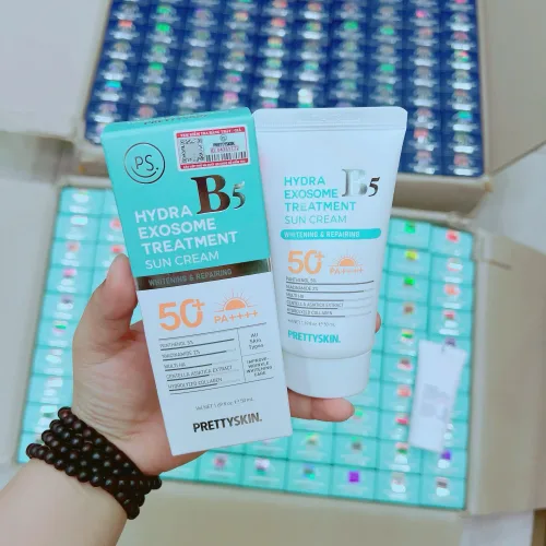 Kem chống nắng dưỡng sáng PrettySkin B5 50 ml màu xanh ngọc