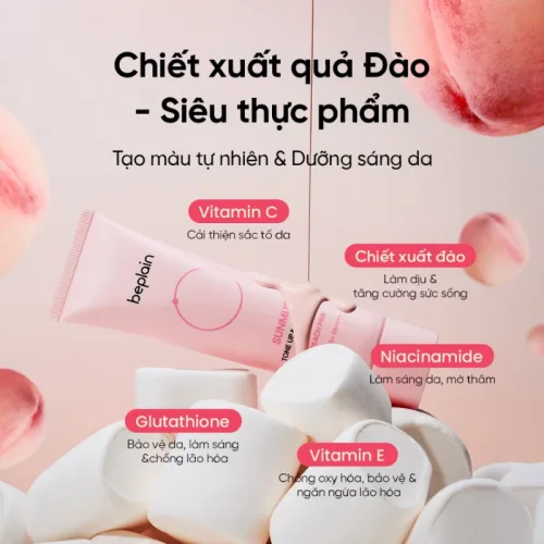 Chuyên sỉ kem Chống Nắng Beplain Sunmuse Tone Up Màu Hồng Dâu 50ml