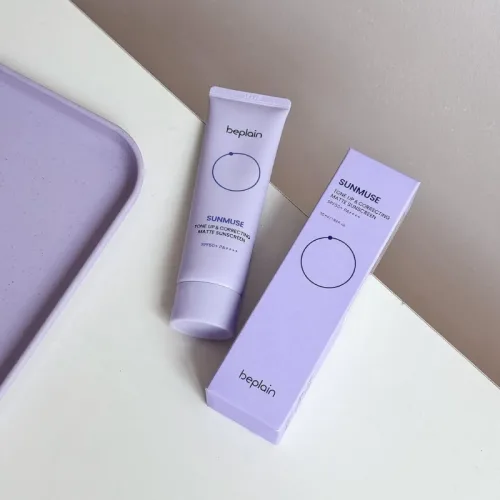 Kem chống nắng Beplain Sunmuse Tone Up 50ml màu tím nhạt dành cho da dầu
