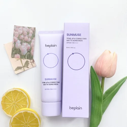 Kem chống nắng Beplain Sunmuse Tone Up 50ml màu tím nhạt dành cho da dầu