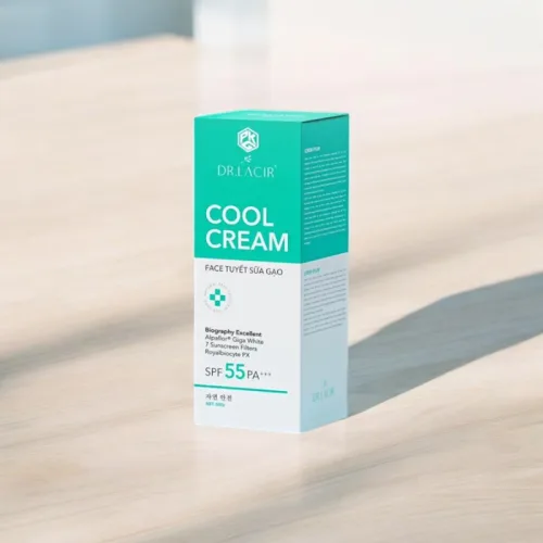 Shop sỉ kem Chống Nắng Dr Lacir Cool Cream Face Tuyết Sữa Gạo Dưỡng Trắng Da Ban Ngày 50g