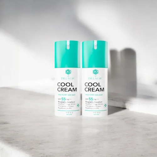 Shop sỉ kem Chống Nắng Dr Lacir Cool Cream Face Tuyết Sữa Gạo Dưỡng Trắng Da Ban Ngày 50g
