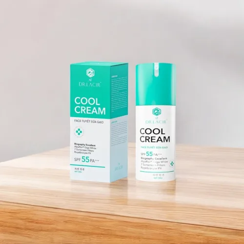 Shop sỉ kem Chống Nắng Dr Lacir Cool Cream Face Tuyết Sữa Gạo Dưỡng Trắng Da Ban Ngày 50g