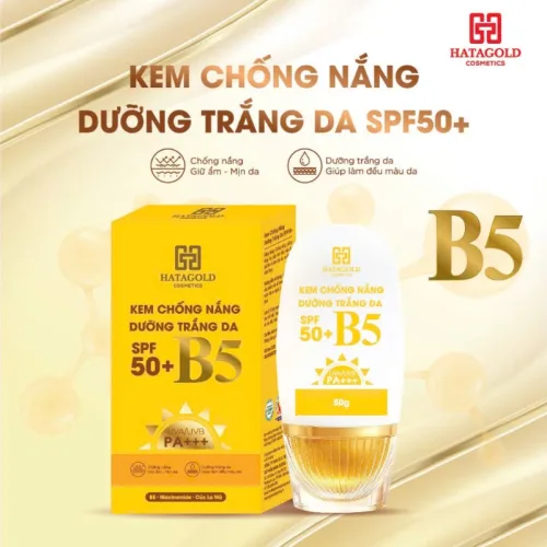 Shop sỉ kem Chống Nắng Dưỡng Sáng Da Spf 50+ B5 Uva/Uvb Pa+++ Hatagold 50g