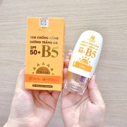 Shop sỉ kem Chống Nắng Dưỡng Sáng Da Spf 50+ B5 Uva/Uvb Pa+++ Hatagold 50g