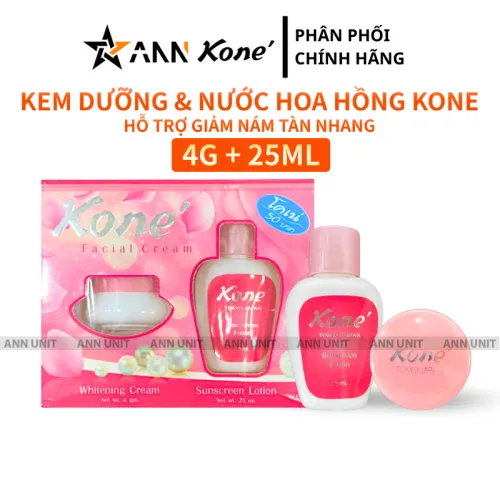 Chuyên sỉ bộ Kem Dưỡng Kone 4g & Nước Hoa Hồng Kone 25ml Hàng Chính Hãng