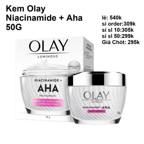 Shop sỉ kem Dưỡng Olay Luminous Niacinamide + AHA Moisturizer 50g
