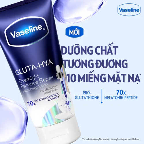 Vaseline Gluta Hya 70X Gluta Hya Dưỡng Thể Màu Xanh