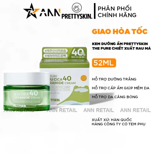Prettyskin The Pure Kem Dưỡng Trắng Da Rau Má Ceramide 52ml