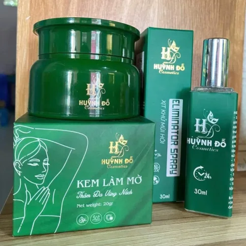 Shop sỉ kem Dưỡng Trắng Nách Huỳnh Đỗ Cosmetics 20g - Tặng 1 Chai Xịt Khử Mùi Hôi 30ml