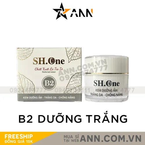 Kem dưỡng da mặt B2 SH One Trắng từ chiết xuất lá tía tô, dưỡng ẩm trắng da