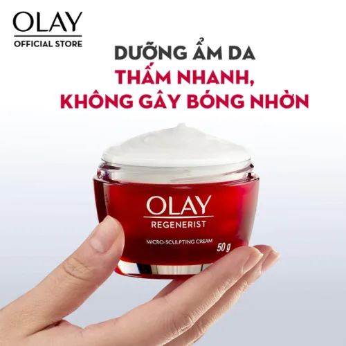 Kem dưỡng ẩm da mặt ban đêm Olay Regenerist Micro-Sculpting Cream 50g