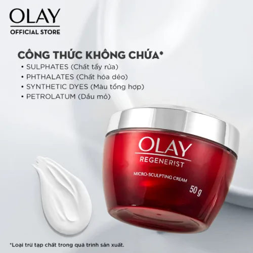 Kem dưỡng ẩm da mặt ban đêm Olay Regenerist Micro-Sculpting Cream 50g