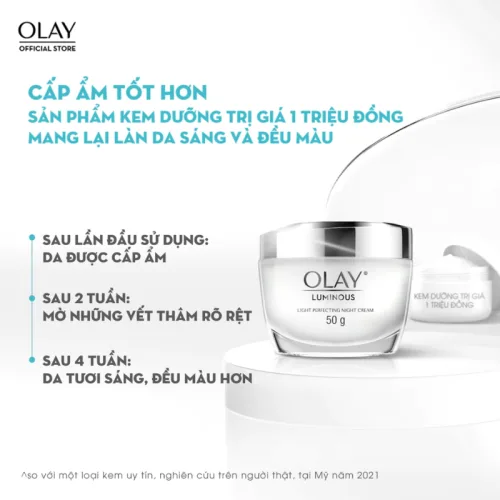 Kem dưỡng sáng da mặt ban đêm Olay Luminous 50g
