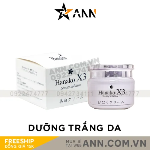 Kem dưỡng da mặt Hanako X3 Beauty Solution, dưỡng trắng