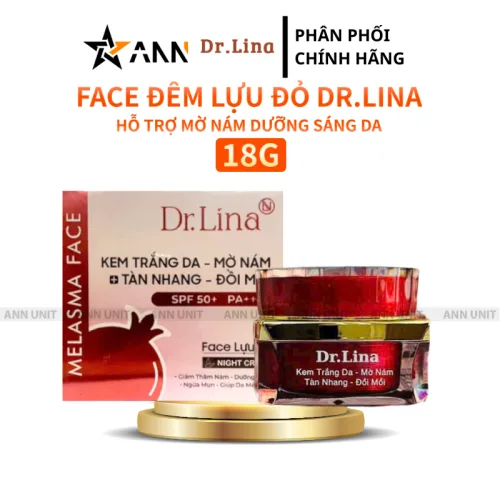 Kem đêm Dr.Lina Melasma Face lựu đỏ 18g hỗ trợ giảm nám