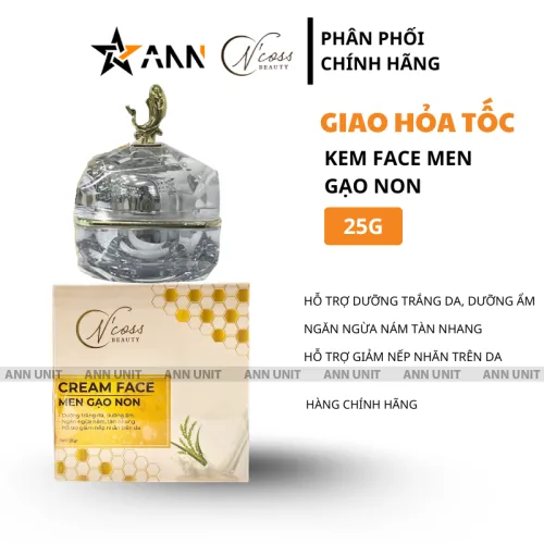 Shop sỉ kem face men gạo phiên bản mới Nicos Beauty Chính Hãng