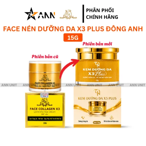 Kem Face Nén Collagen X3 Plus Đông Anh 15g Bản Mới