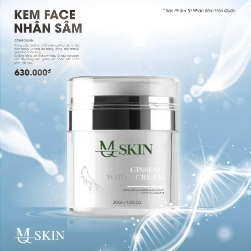 Kem Nhân Sâm MQ Skin Ginseng White Cream 30g