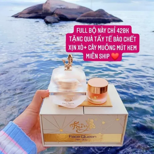 Kem Face Super Vip Whitening Queen Fairy Cosmetics tặng Gel Tẩy Tế Bào Chết