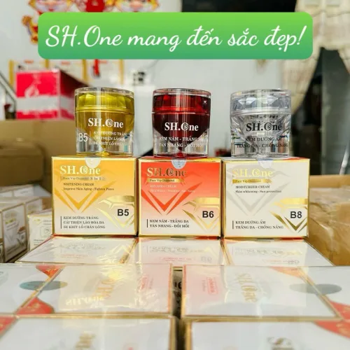 Kem SH One B5 màu vàng dưỡng trắng, cải thiện lão hoá da
