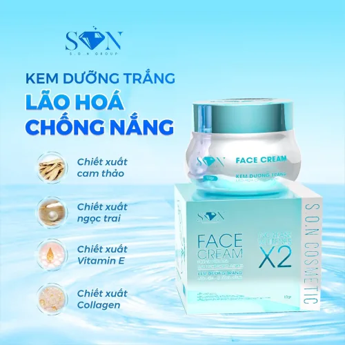 SON Face Cream X2 Kem Face Màu Xanh Biển 10g