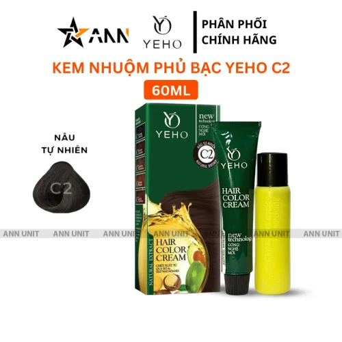 Kem nhuộm phủ bạc Yeho màu kem 60 ml, chọn mã C1-C5