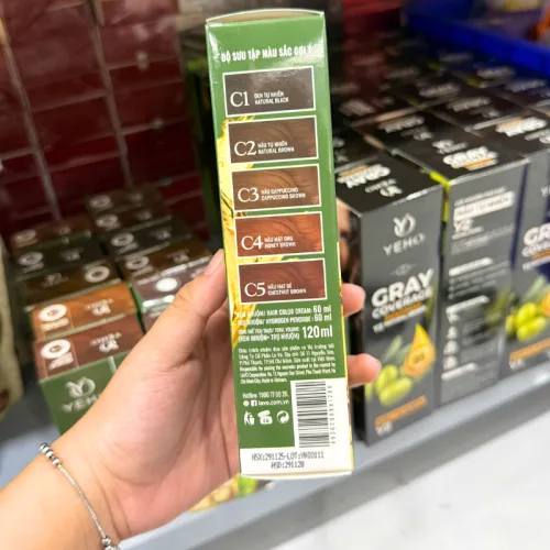 Chỗ sỉ kem Nhuộm Phủ Bạc Yeho C2 Màu Nâu Tự Nhiên - Kem Nhuộm Yeho