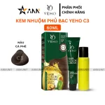 Kem nhuộm phủ bạc Yeho C3 màu nâu cà phê, 60 ml