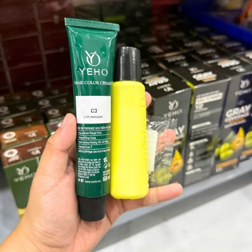 Kem nhuộm phủ bạc Yeho C3 màu nâu cà phê, 60 ml