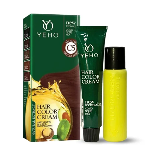 Khám phá Kem nhuộm Yeho C5 phủ bạc màu nâu hạt dẻ, 60 ml thuộc nhóm yeho