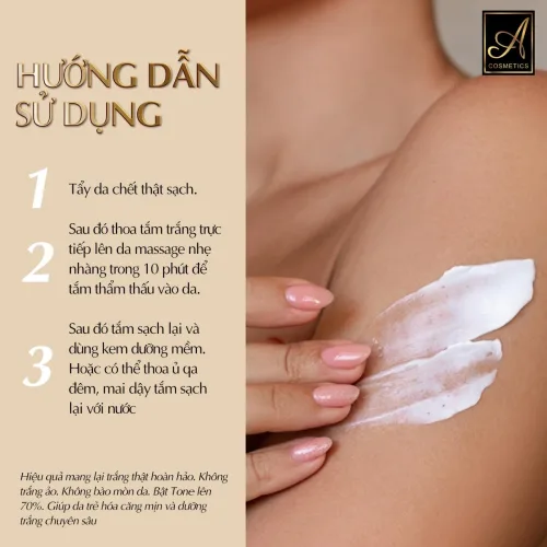 Kem tắm trắng mềm nước hoa A Cosmetics bản 2024